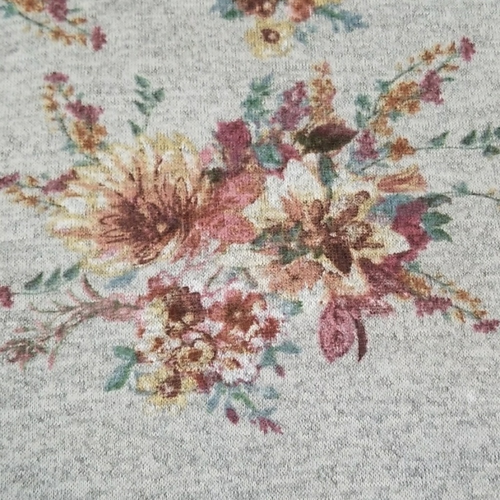 Loralette Gray Floral Dolman - Picture 3 of 5